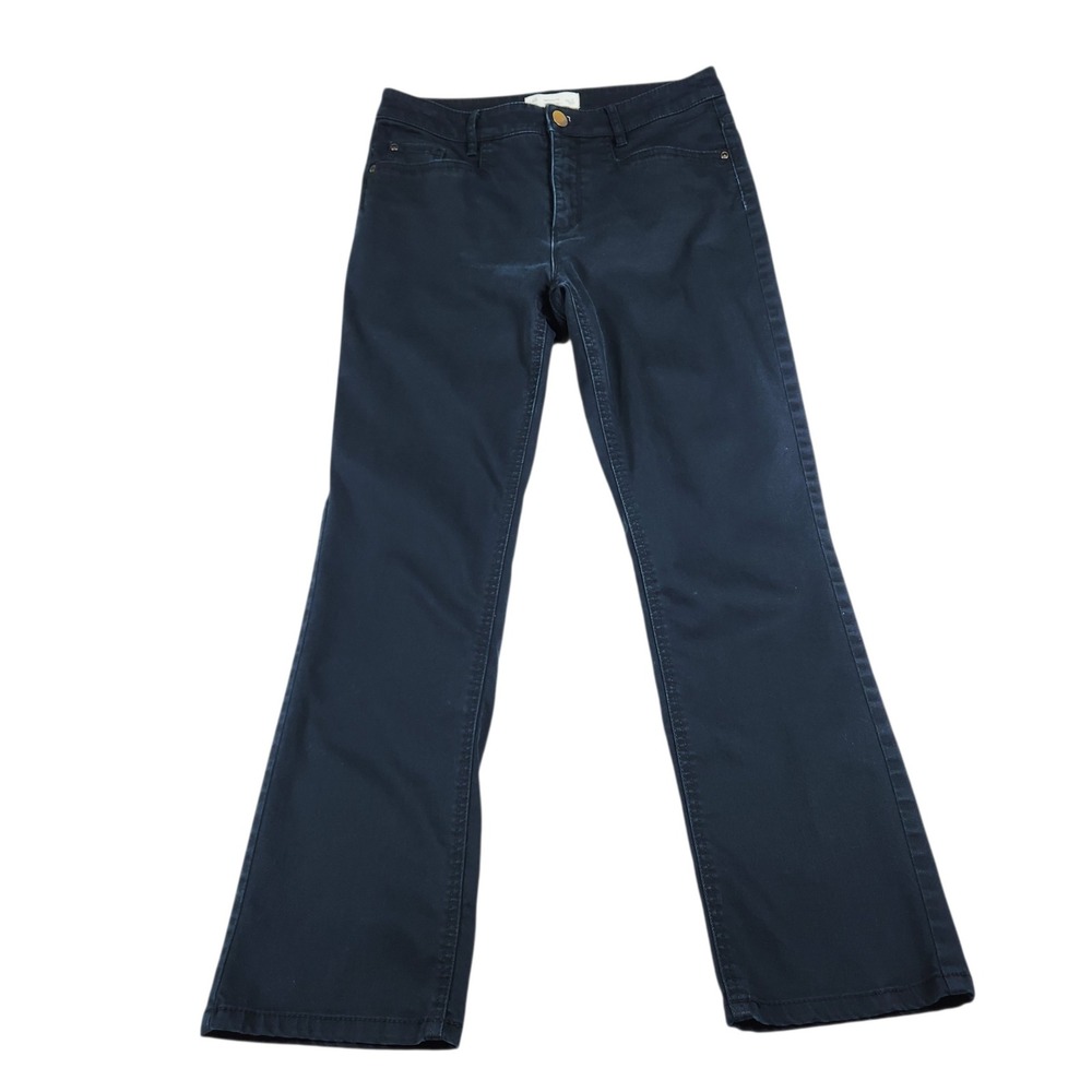 J. Jill Jeans Women 6 Petite Black Smooth Fit Straight Leg Denim Pants